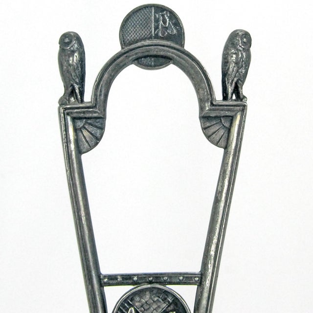 Silver Egyptian Revival Aurora Silverplate Cruet Condiment Stand Circa 1870 For Sale - Image 8 of 10