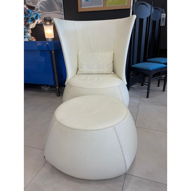 Set of High-Back Chair with Matching Ottoman by Patricia Urquiola for B&B Italia, 2000s For Sale - Image 11 of 18