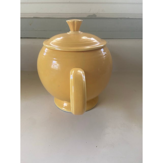 Ceramic Mid 20th Century Mid Century Yellow Fiestaware Teapot For Sale - Image 7 of 11