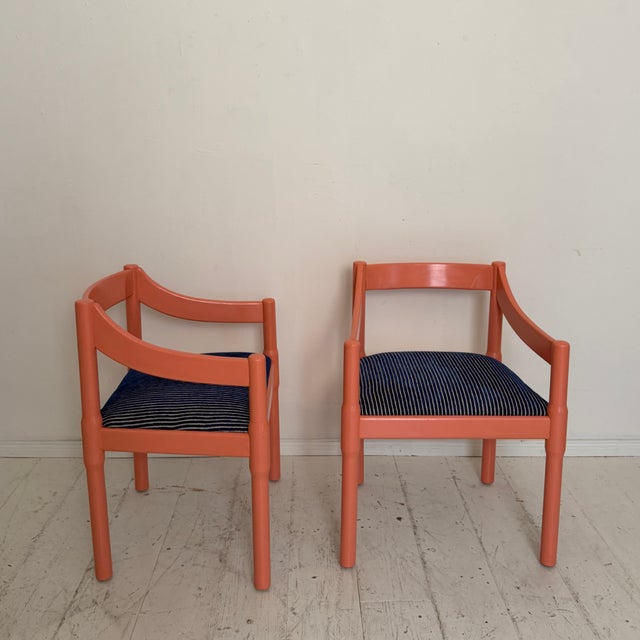 Mid-Century Modern Carimate Chairs by Vico Magistretti for Cassina, Italy, 1960, Set of 2 For Sale - Image 3 of 17