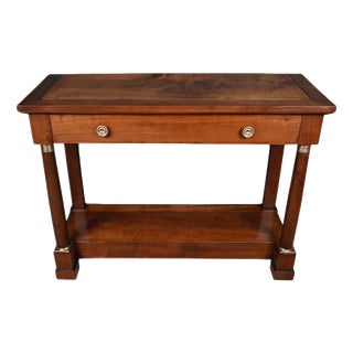 Mid-19th Century Empire Style Cherrywood Console Table For Sale