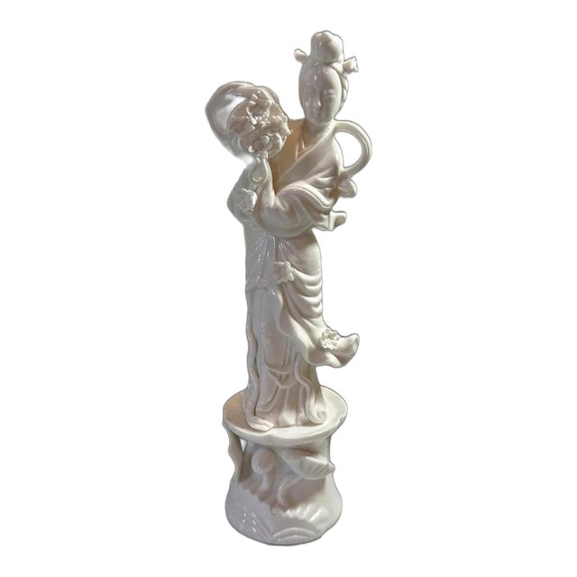 Antique Chinese Blanc De Chine Guanyin Figure, Circa 1930 For Sale