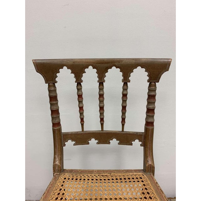 Antique English Side Chair with Moorish Styling For Sale - Image 4 of 18