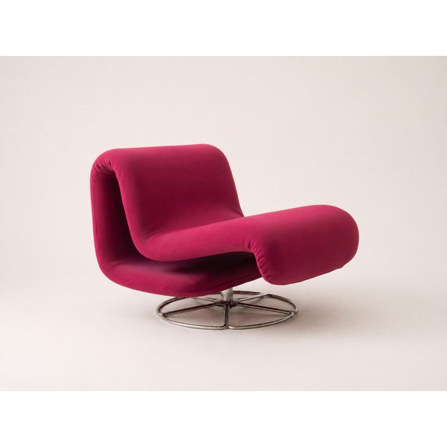 Pierre Paulin Pierre Paulin Style 1960's Swivel Lounge Chair For Sale - Image 4 of 8