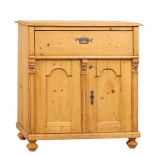 19th Century Danish Pine Sideboard With Arched Panel Doors For Sale
