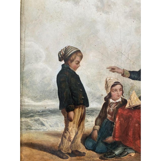 Seaside, 1845, Oil Painting on Board, Framed For Sale - Image 4 of 16