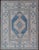 Mid 20th Century Vintage Turkish Oushak Rug With Medallion Design in Blue, Lt. Blue & Ivory For Sale - Image 13 of 13