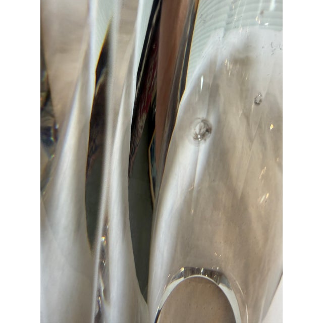Erika Lagerbielke for Orrefors Faceted Crystal Flower Vase, Late 20th Century For Sale - Image 11 of 12