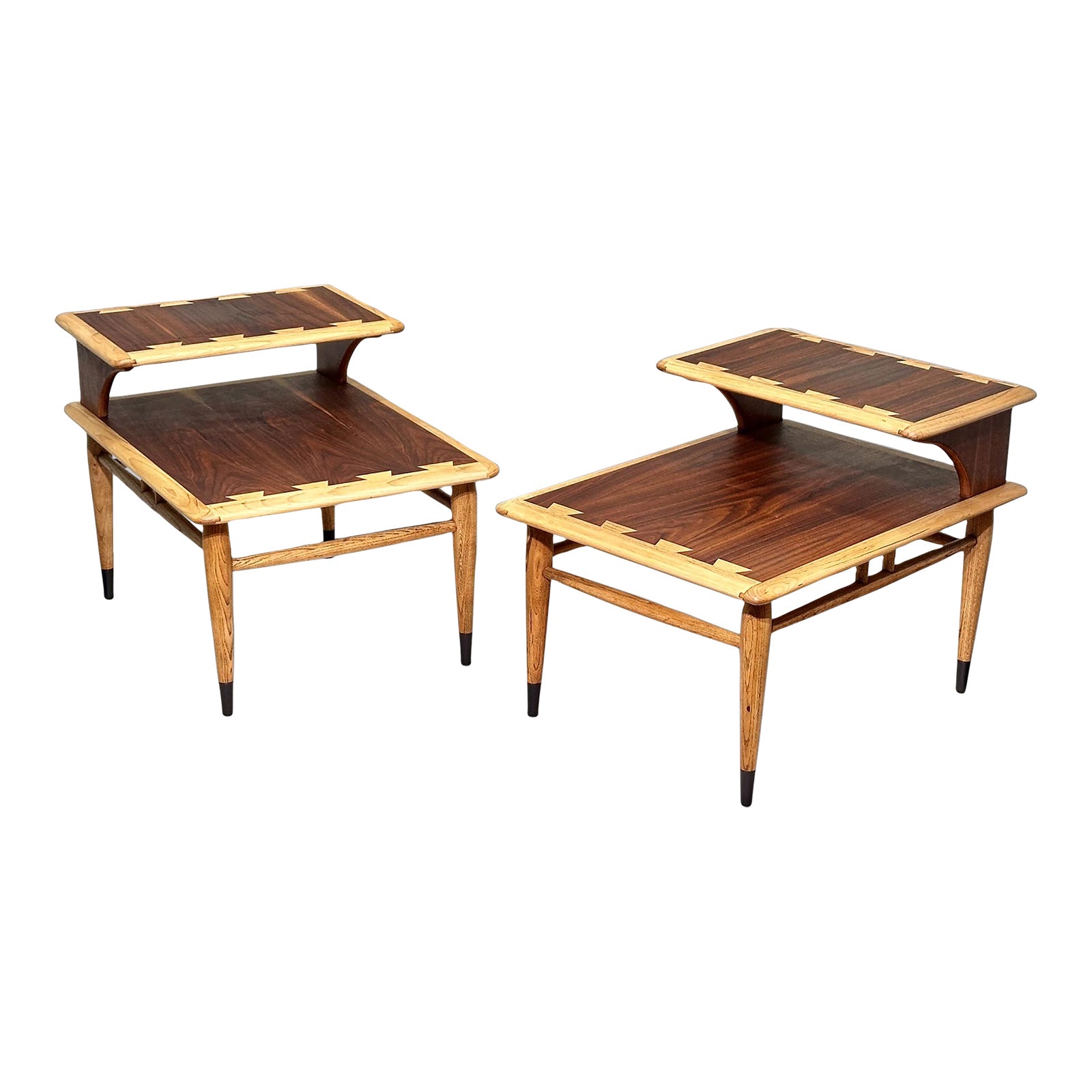 Restored Pair of Lane Acclaim Rectangular Step Tables Two Tier Side ...
