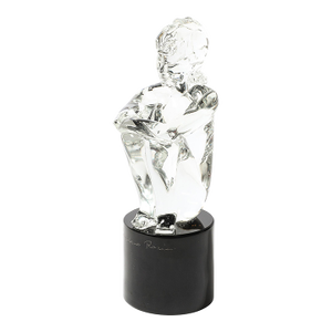 Mid-Century Hand-Blown Murano Glass Figural Sculpture Signed Lorenado Rosin