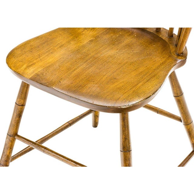 American Set of Five 19th C. American Bird Cage Windsor Chairs For Sale - Image 3 of 10