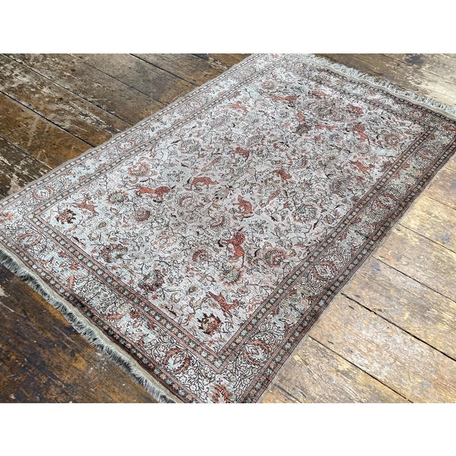 Textile Vintage Turkish Silk Kayseri Rug, 1960s For Sale - Image 7 of 18
