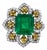 Late 20th Century Platinum Emerald Ring, Size 5 For Sale