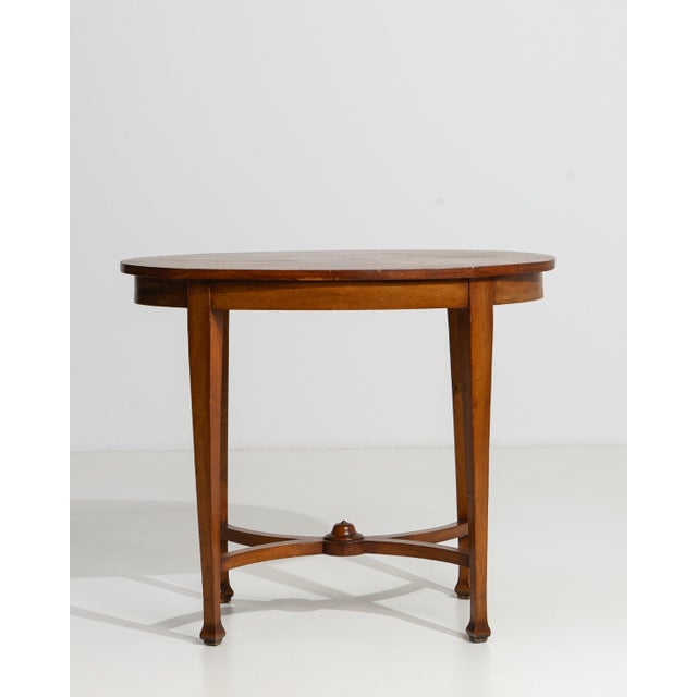 Wood French Sheraton Revival Side Table, Inlaid Wood, Circa 1900 For Sale - Image 7 of 13