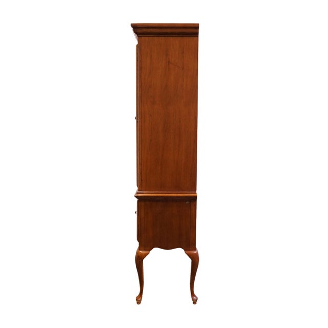 American Drew Solid Oak Rustic Country French 56" Buffet W. China Hutch 932-850 / 932-851 For Sale - Image 12 of 16