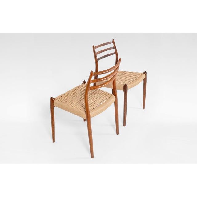 Mid-Century Modern Model 78 Dining Chairs by Niels Otto Møller for J.L. Møller Mobelfabrik, Denmark, 1950s, Set of 4 For Sale - Image 3 of 7