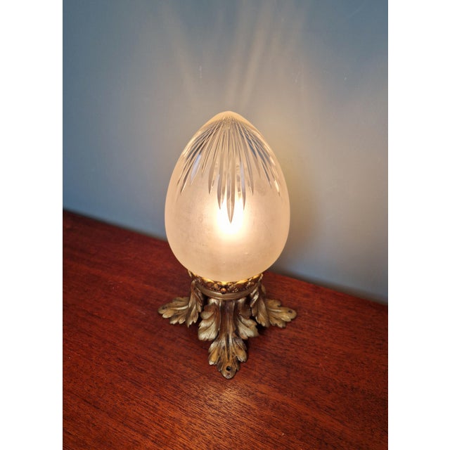 Ceiling Lamp in Gilded Bronze and Crystal, Early 20th Century For Sale - Image 6 of 16