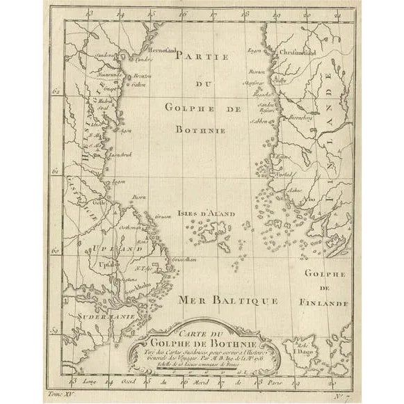 Map of the Gulf of Bothnia, 1759 For Sale - Image 6 of 6
