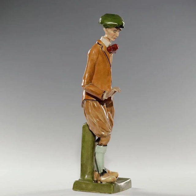 Elvir Otto, Art Nouveau Gentleman with Monocle, 1900s, Ceramic For Sale - Image 3 of 11