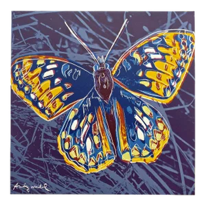 Andy Warhol Vintage 1986 Limited Edition Endangered Species Large Fine Art Lithograph Print " San Francisco Silverspot Butterfly " 1983