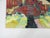 Contemporary oil on wood panel landscape fauvist painting with red house and tree by K. C. Bacon (1948-2026) Washington....