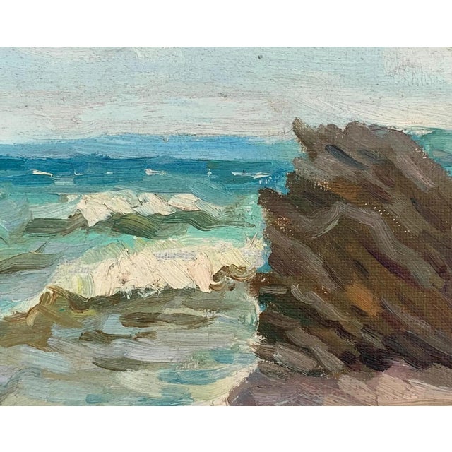 Original Seascape Oil Painting, Ukrainian Artist, 1961 26-33 For Sale - Image 4 of 6