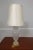 Etched Crystal Table Lamp W. Brass Base For Sale - Image 9 of 9