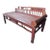 Antique Chinese Elm Daybed With Rattan Seat and Shou Bolster, Late Qing Dynasty For Sale