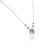 Modern 1.63 Ct Beaded Emerald Halo Diamond Chain Necklace in 18k Solid Gold For Sale - Image 3 of 12