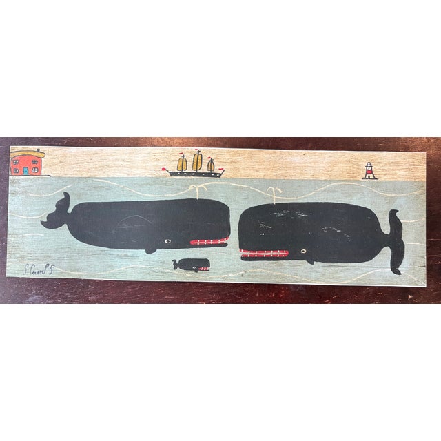 Rustic 2026 Steve Camps Nautical Family of Whales Off the Coast of England Giclee, Framed For Sale - Image 3 of 7