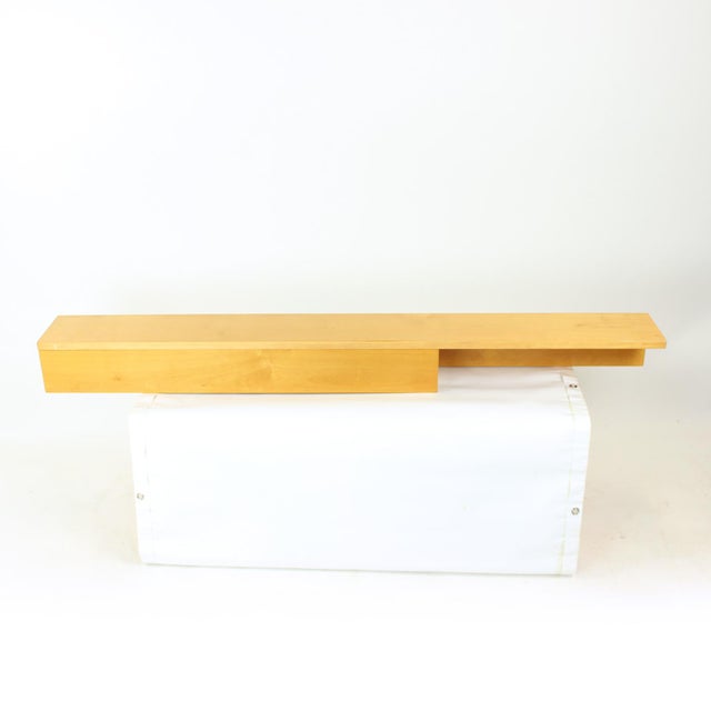 Mid-Century Modern Floating Shelf in Birch from Up Závody, Former Czechoslovakia, 1986 For Sale - Image 3 of 12