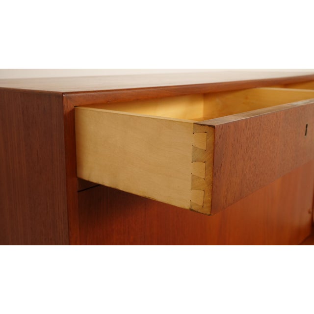 Brown Vintage Teak Bar Cabinet by H. P. Hansen, 1960s For Sale - Image 8 of 18