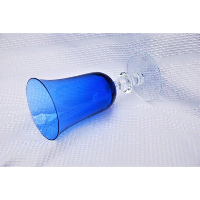 Vintage Royal Blue Wine Glasses Set of 11 Chairish