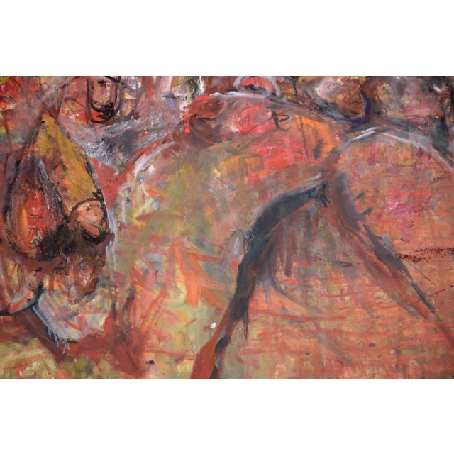 Vintage Large Scale Neo-Expressionist Figurative Oil Painting by Daniel David Fuentes For Sale - Image 4 of 8