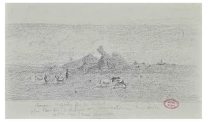 Paul Huet, Landscape, Pencil Drawing, 19th Century