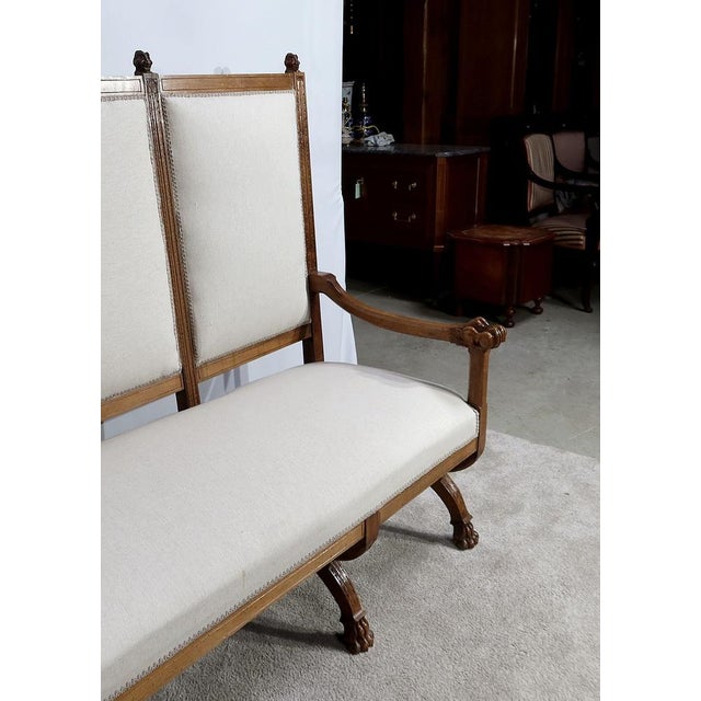 Wood Renaissance Style Bench in Walnut, Late 19th Century For Sale - Image 7 of 18