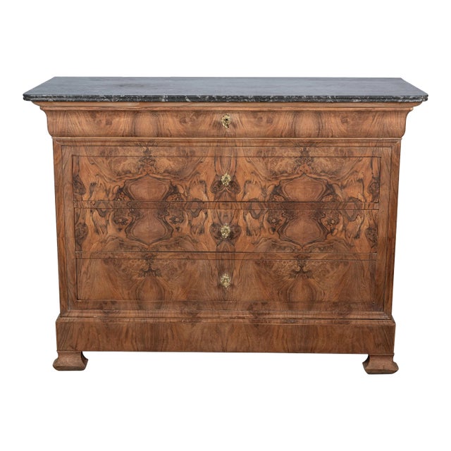 19th Century French Louis Philippe Walnut Commode For Sale