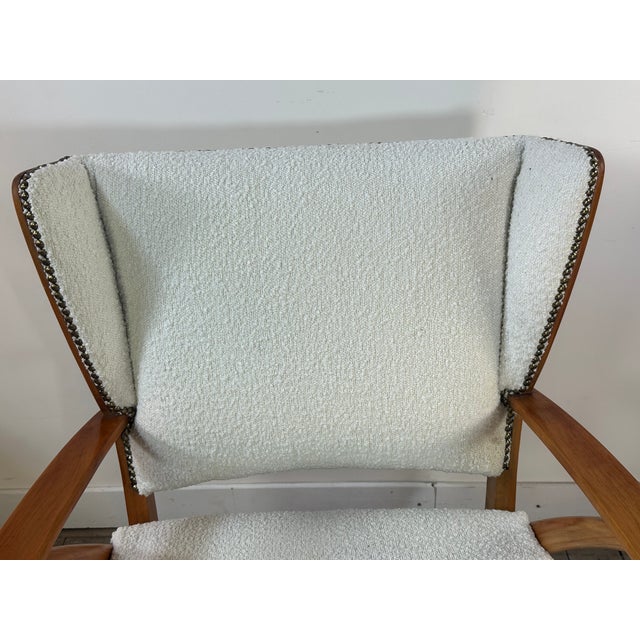 Armchairs in Wood and Bouclé Fabric, 1950s, Set of 2 For Sale - Image 14 of 15