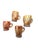 Glass 1910s Dugan Diamond Beaded Shell Carnival Marigold Glass Mugs W/ Handles - Set of 4 For Sale - Image 7 of 7