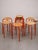 Set of 8 industrial Atelier stacking stools with metal tube legs and beech round seat.