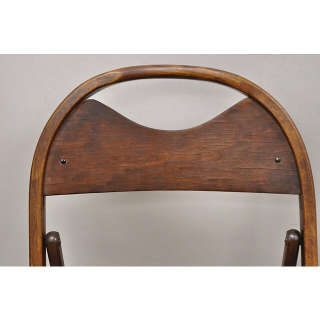 Vintage Art Deco Wooden Theatre Folding Chairs by General Sales Co