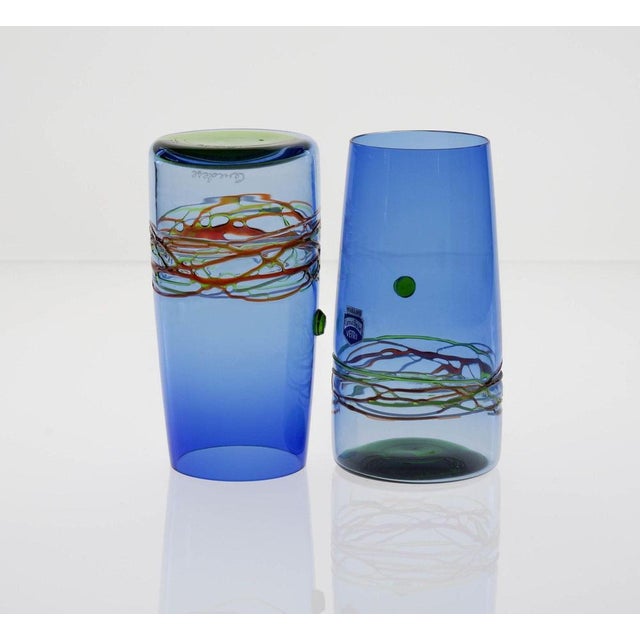 Blue Young Collection Murano Glasses from Cenedese, 1960s, Set of 6 For Sale - Image 8 of 18