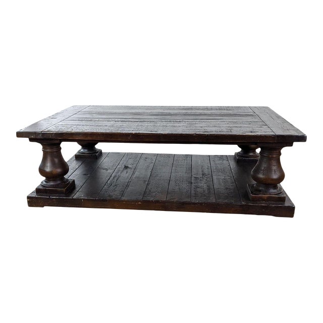 Restoration Hardware Balustrade Salvaged Wood Coffee Table Chairish