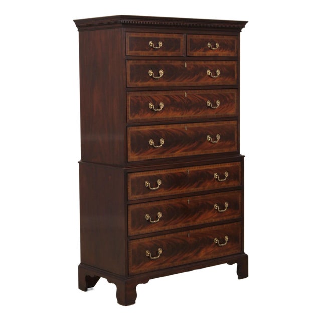 Henkel Harris Nancy Whit Inlaid Mahogany Chest For Sale