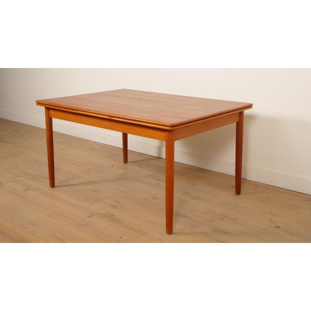 Vintage Extendable Dining Table in Teak For Sale - Image 3 of 10