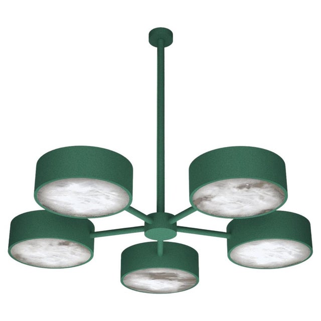 Chaos Freedom Green Metal Chandelier by Alabastro Italiano For Sale - Image 6 of 6