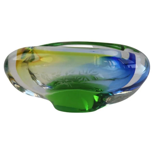 Mid-Century Czech Ashtray in Hand-Formed Art Glass, 1960s For Sale - Image 13 of 13