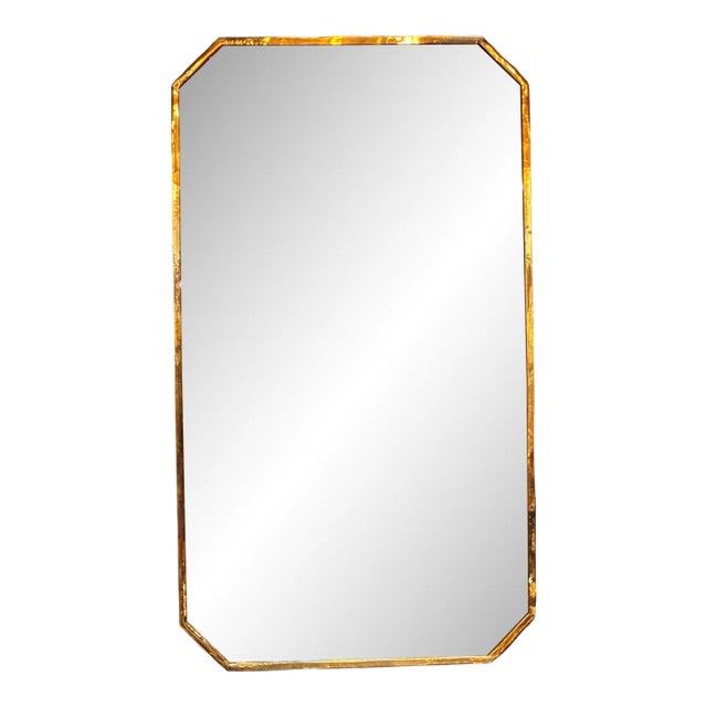 Mid Century Italian Octagonal Wall Mirror 1980s For Sale