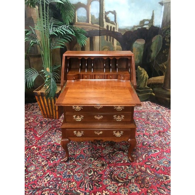 Vintage Secretary Desk, Cherry Desk by Maddox Furniture For Sale - Image 6 of 18