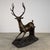 Large Bronze Stag Sculpture – Leaping Deer on Log Base, 36” H Wildlife Art For Sale In Dallas - Image 6 of 13